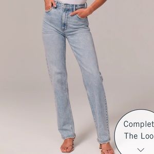 Abercrombie Curve Love Ultra High Rise 90s Straight Jean